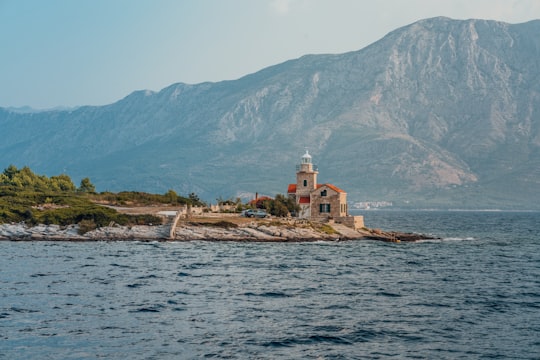 building standing on shore in Hvar Croatia