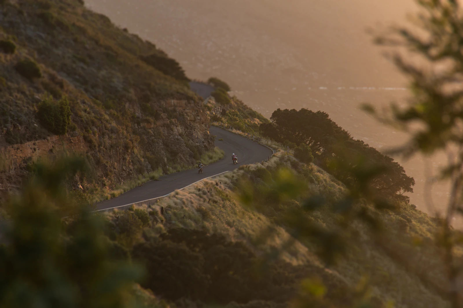 Empty mountain pass road at dawn