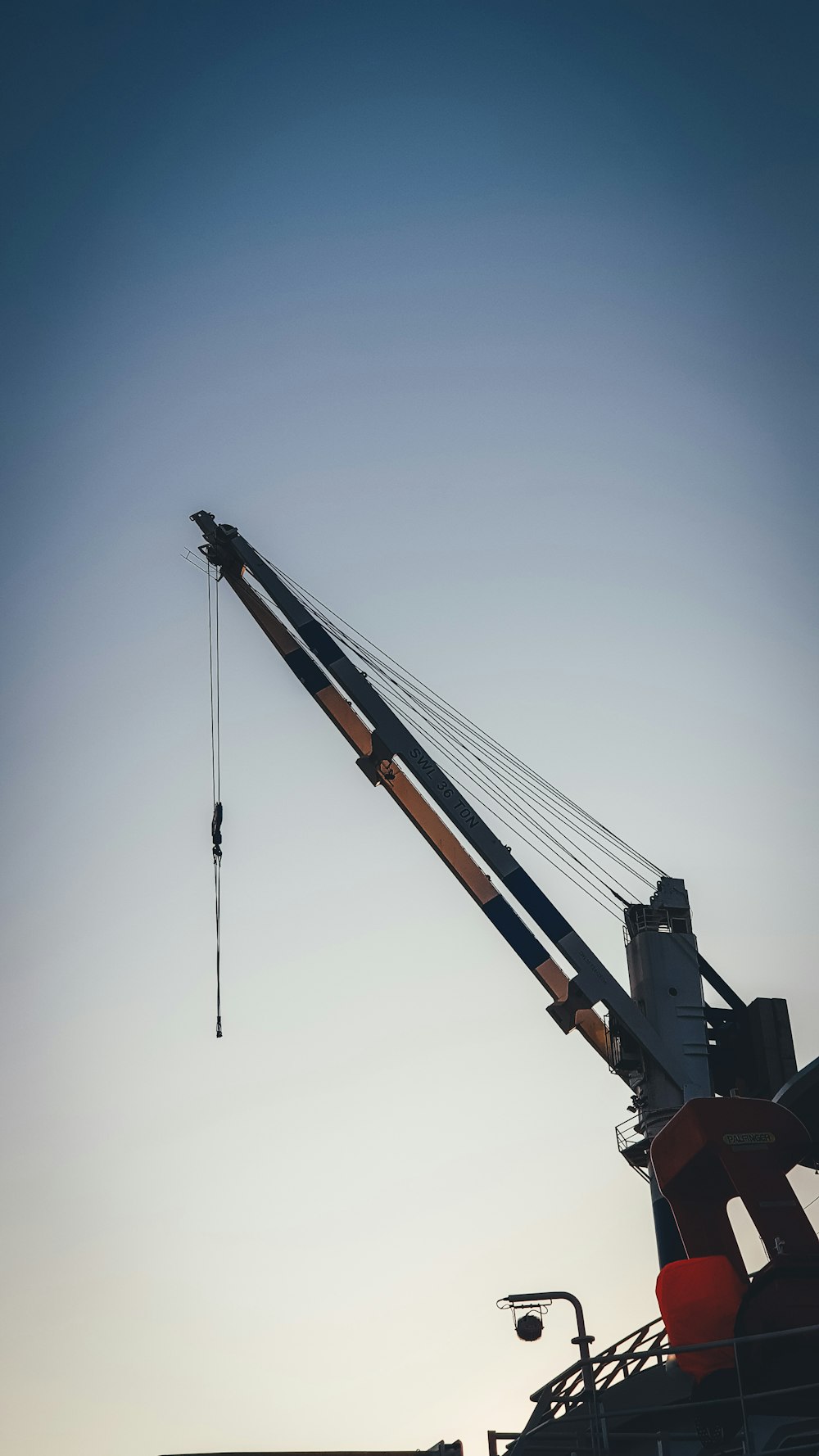 architectural photography of crane tower