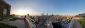 A panoramic view of Riyadh skyline at sunset, reflecting growth and opportunity.