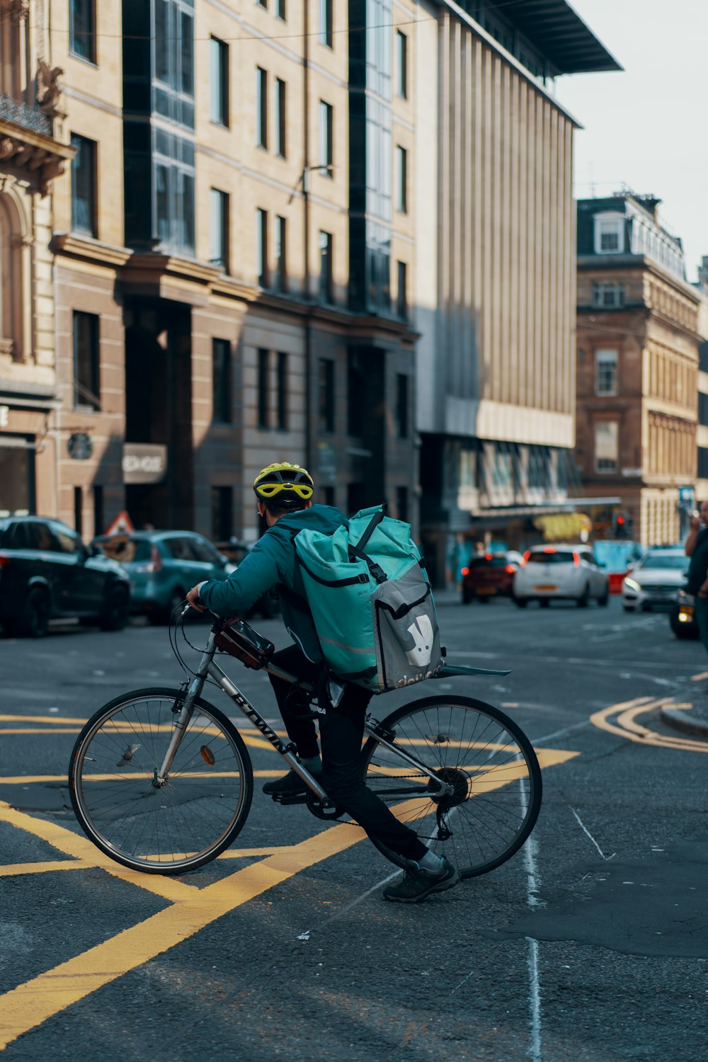 person riding bicycle