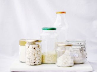 clear glass jar lot