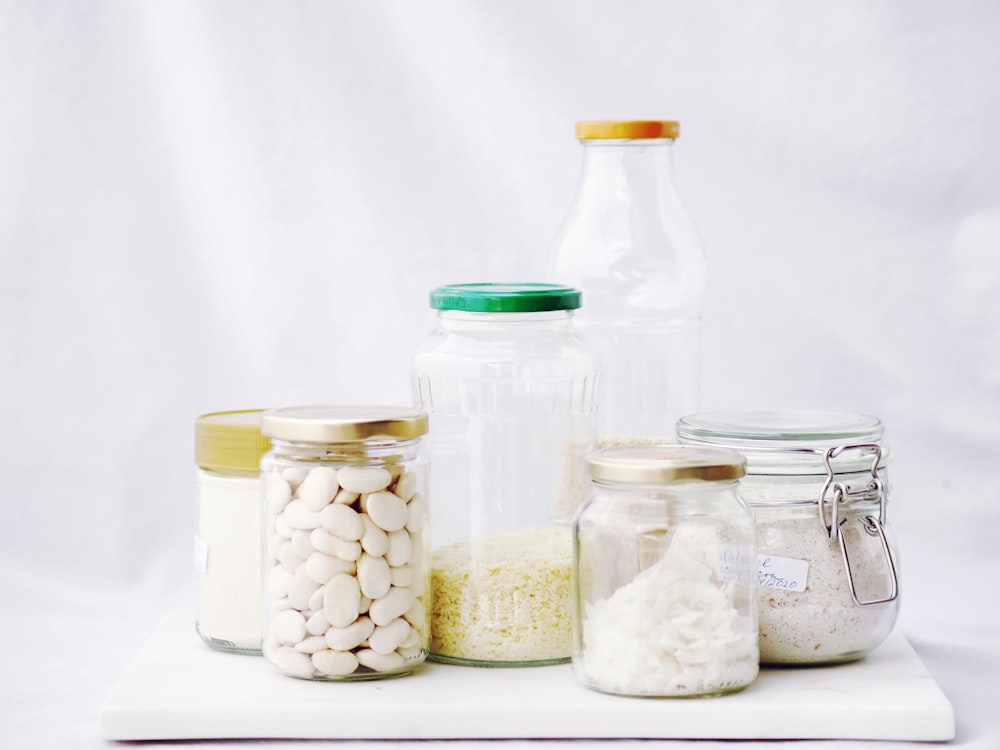 clear glass jar lot