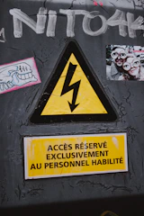 yellow and black signage