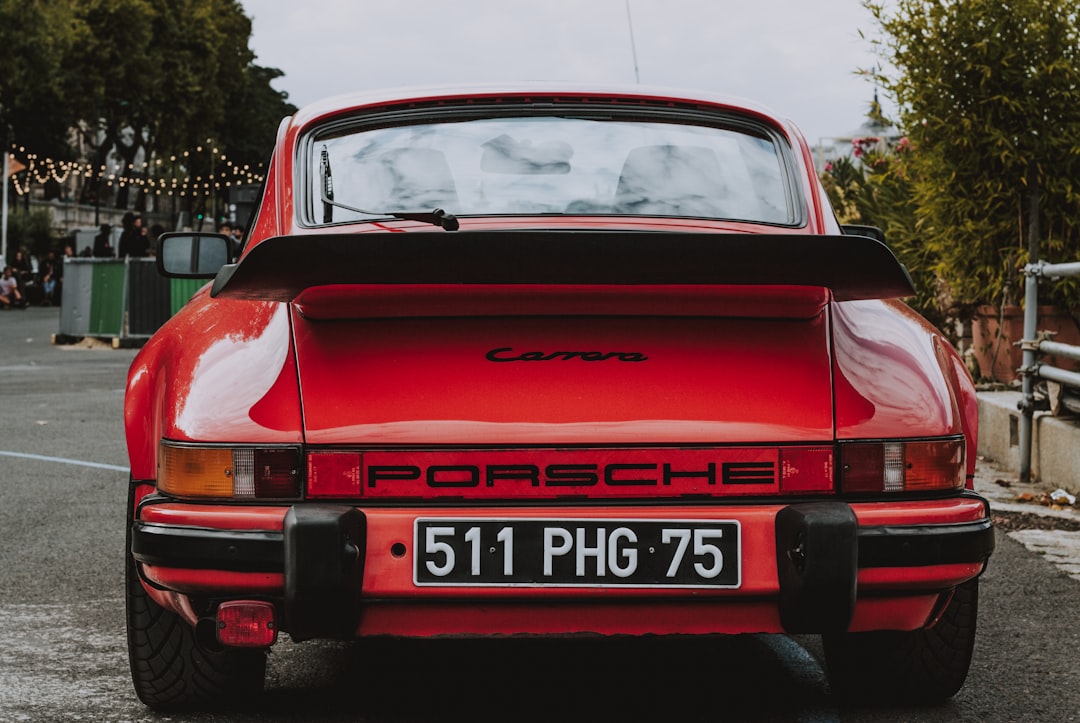red Porsche vehicle
