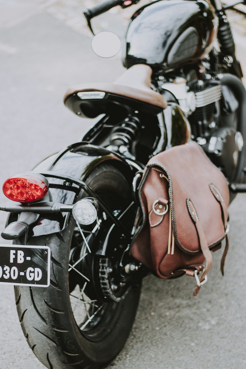 black and brown motorcycle