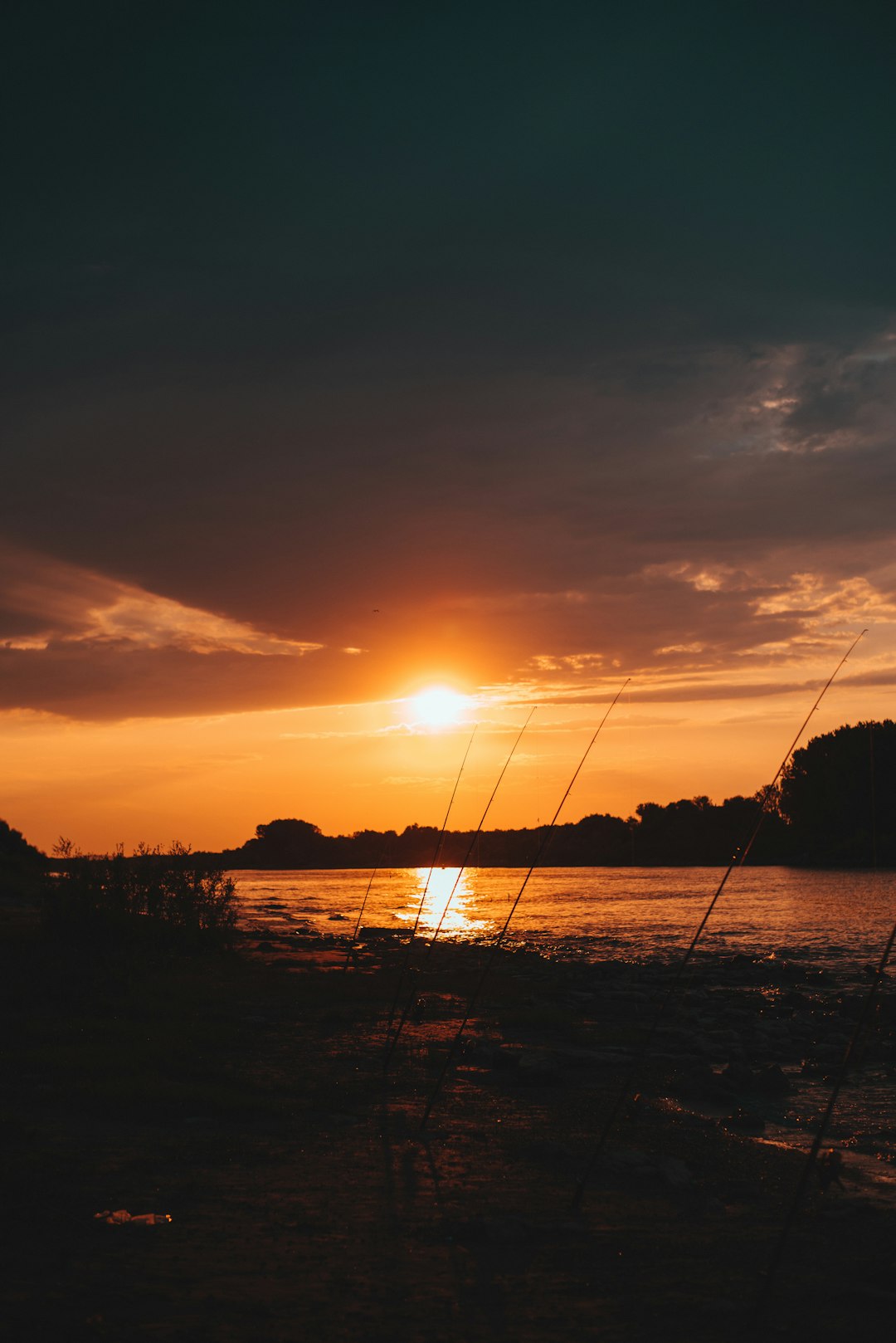 body of water during golden hour