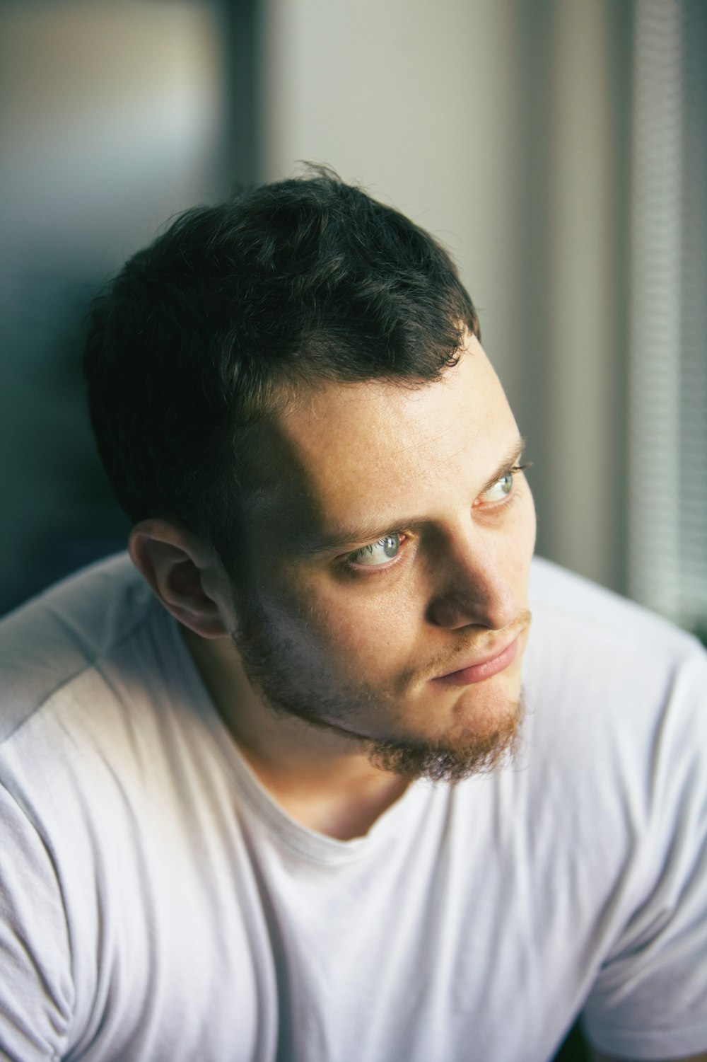 man wearing white shirt