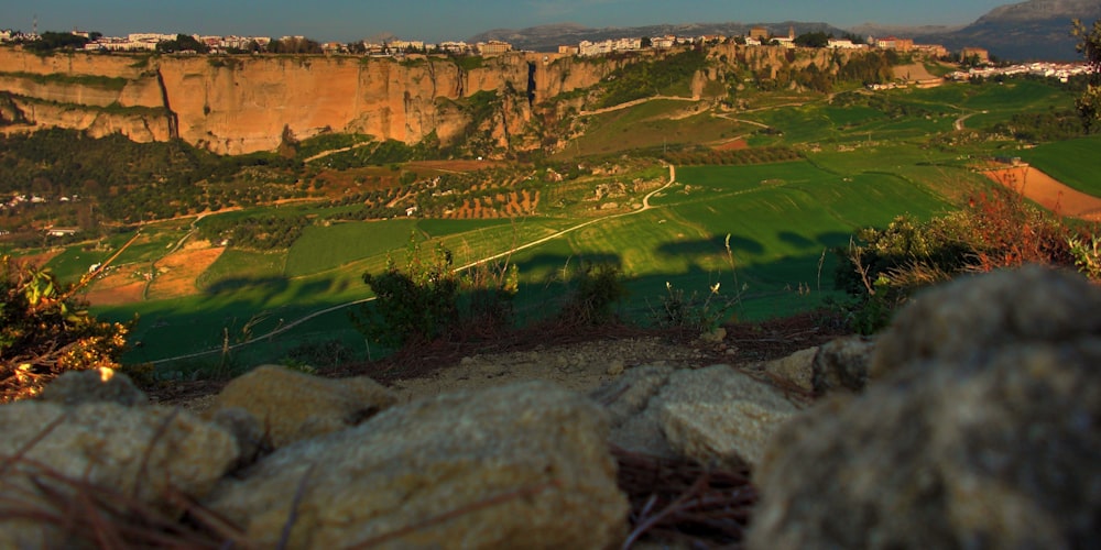 landscape photography of green and brown mountain