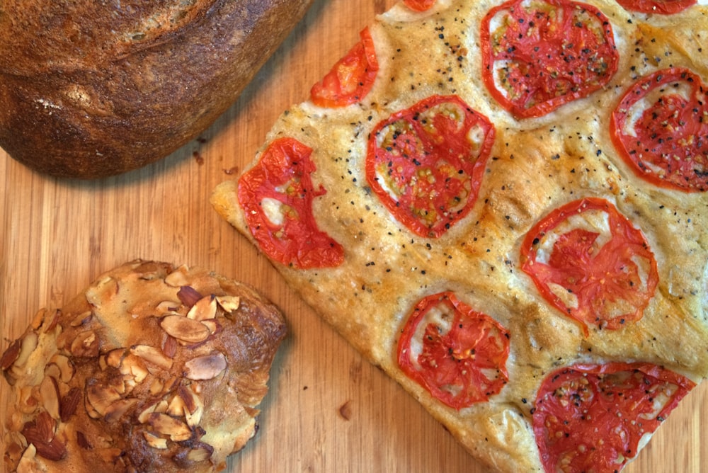 pizza and bread