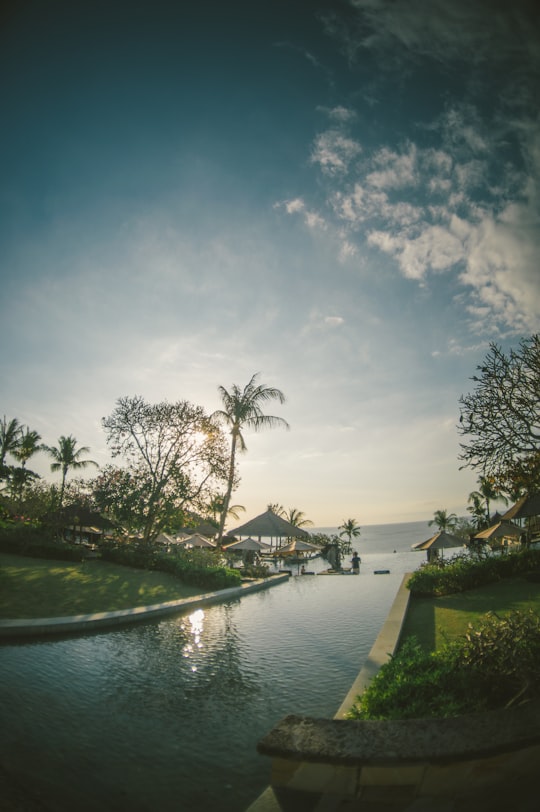 river at middle of grass field in Nusa Penida Indonesia