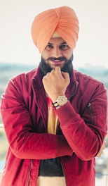 man in orange turban