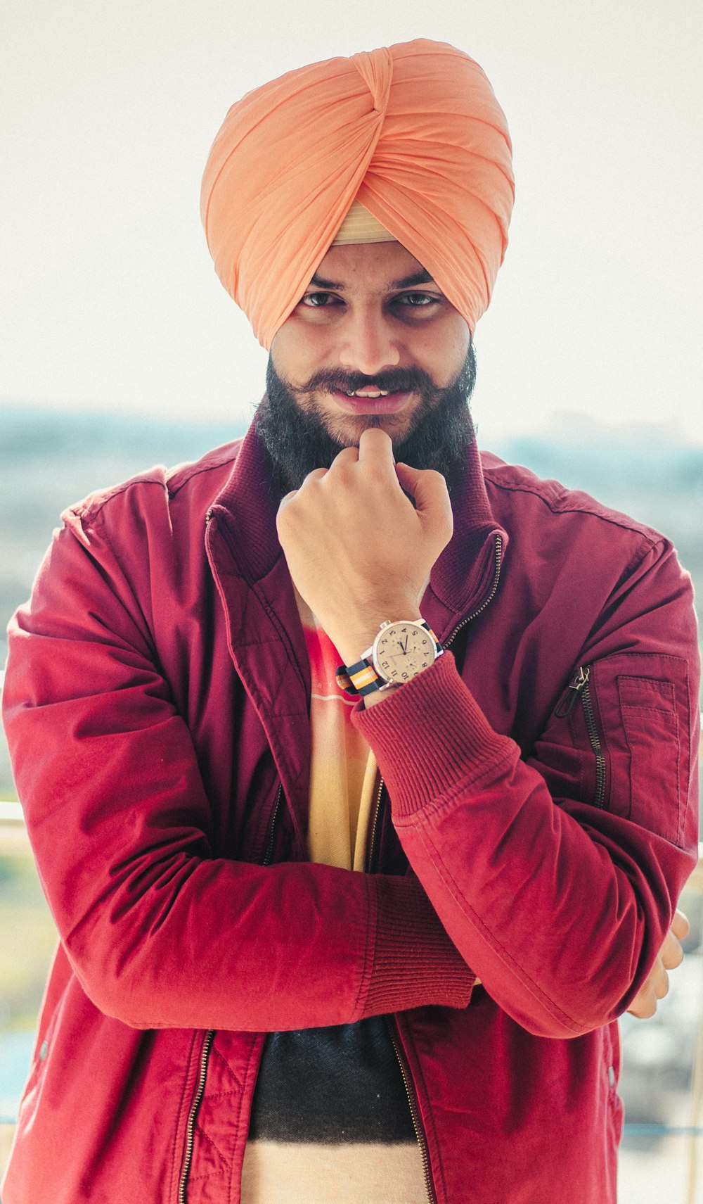 man in orange turban