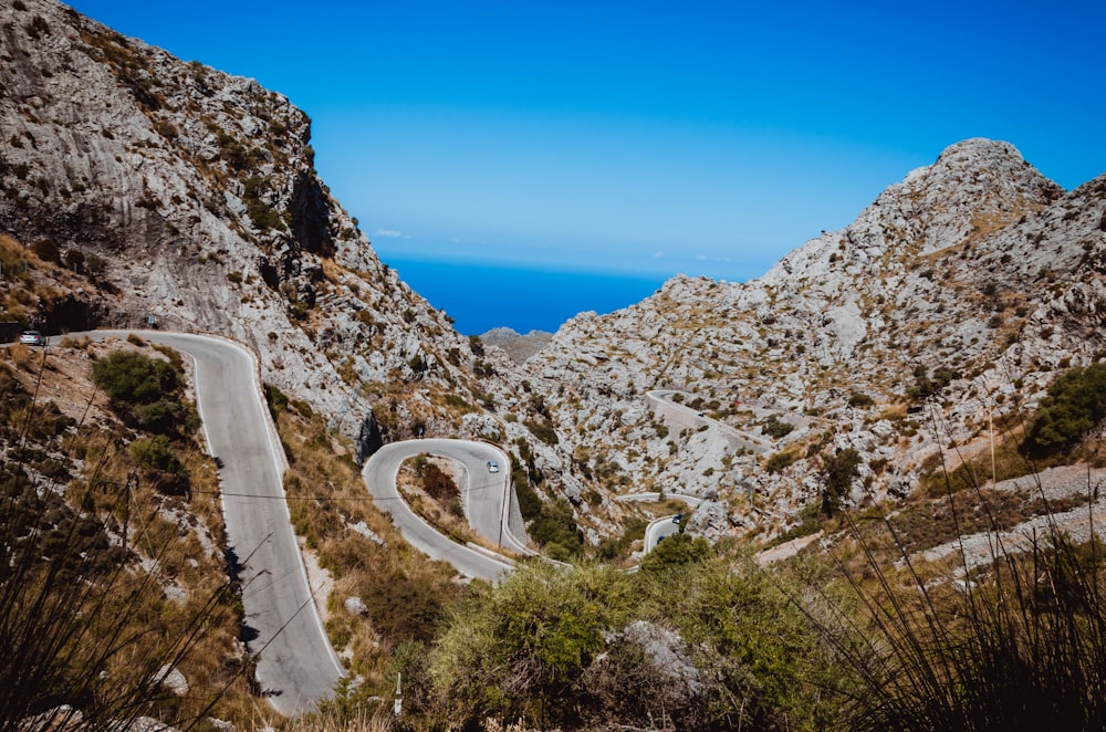 mountain and road