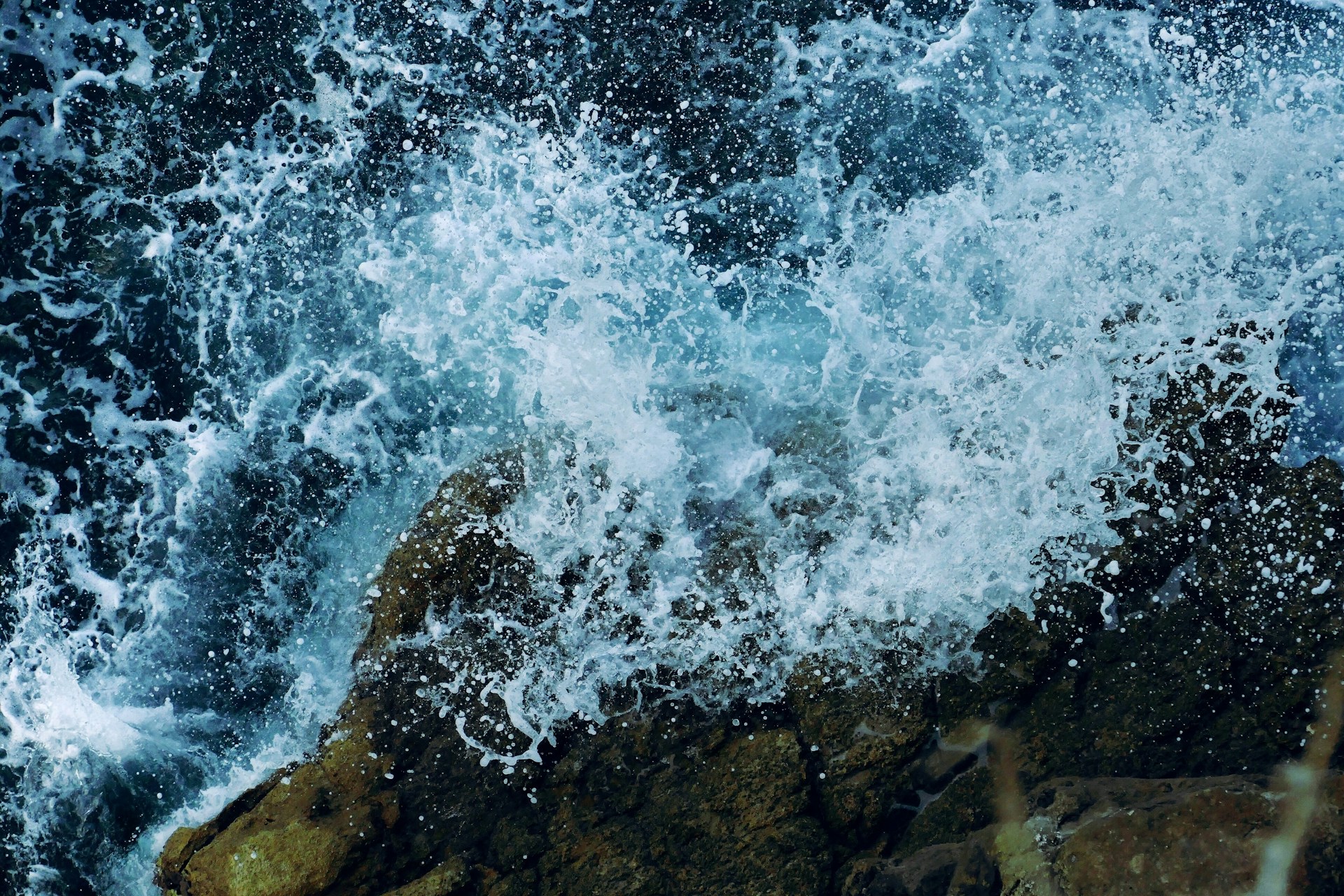 splashed body of water