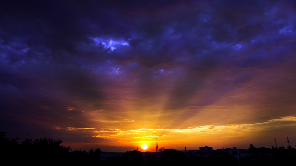 silhouette photography of buildings