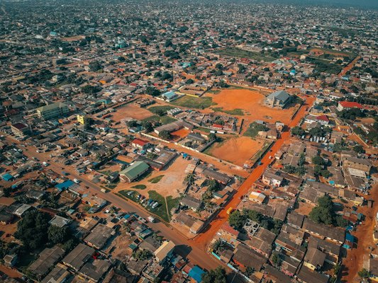 Aerial-photography of city — Accra, Ghana
