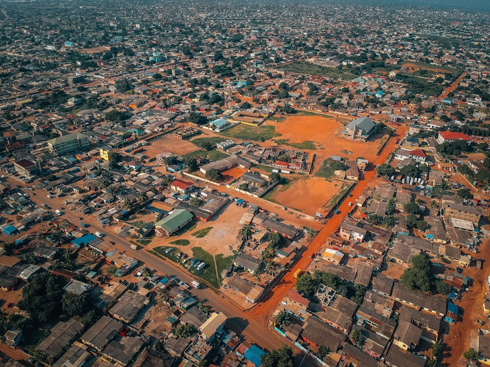 aerial-photography of city