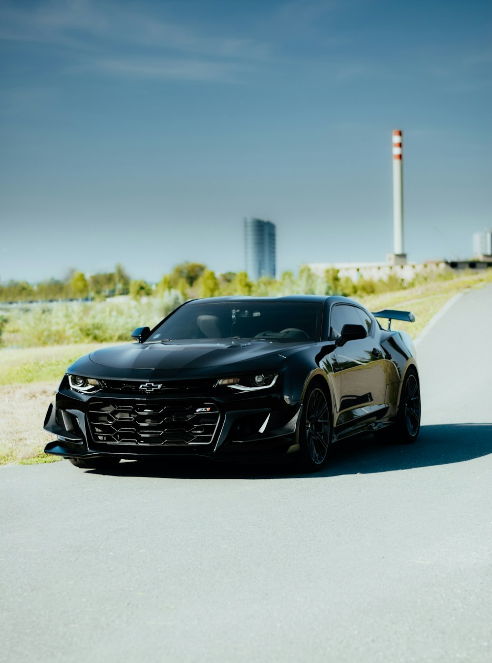 black Chevrolet Camaro coupe