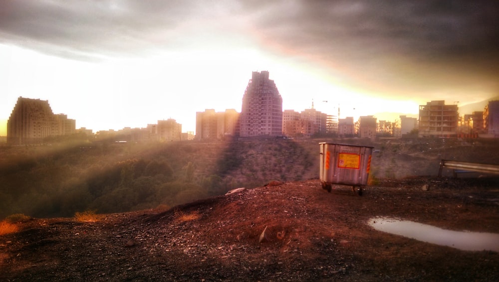 ciudad con edificios de gran altura que ven el campo verde durante el día