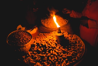 a bunch of food that is on a table