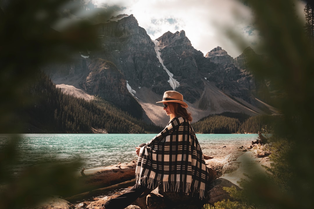 woman wearing beige hat