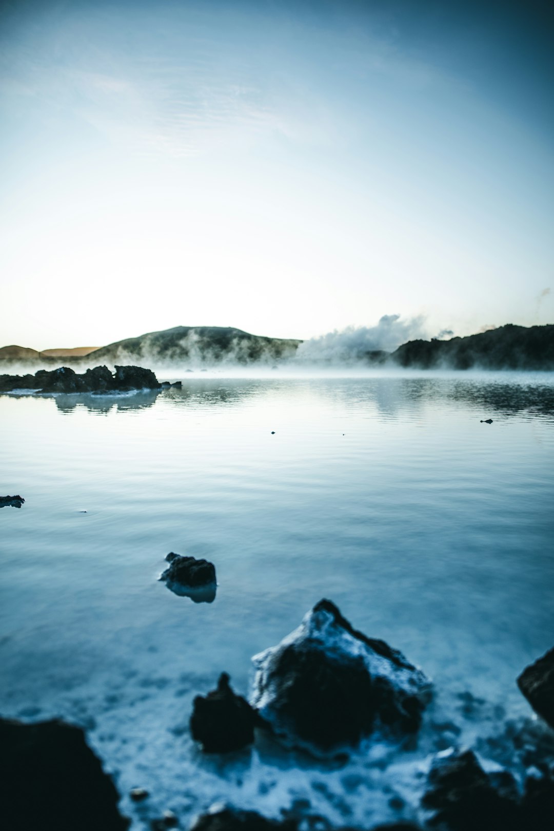 body of water and rocks