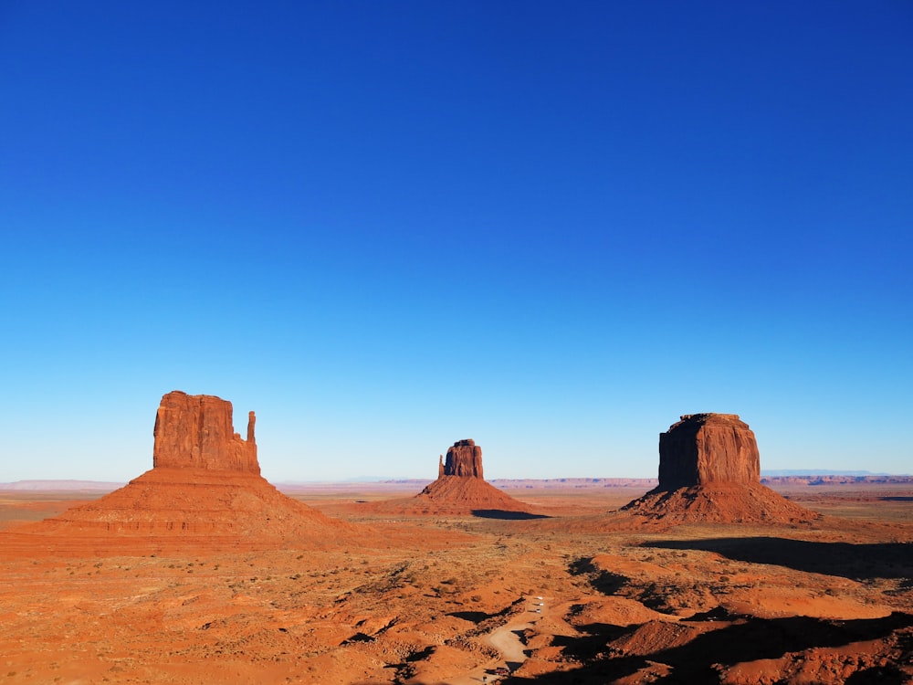 Une vue du désert de loin