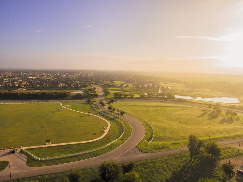 aerial-photography of road