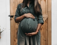 pregnant near door