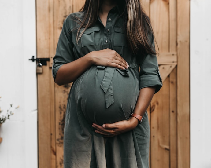 pregnant near door