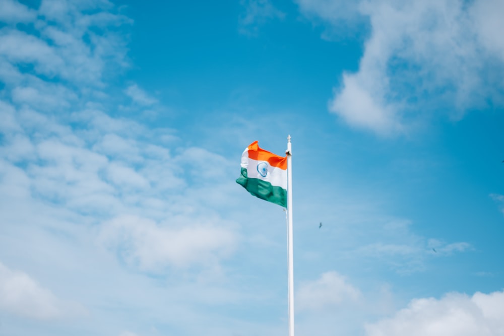 foto de enfoque superficial de la bandera de la India