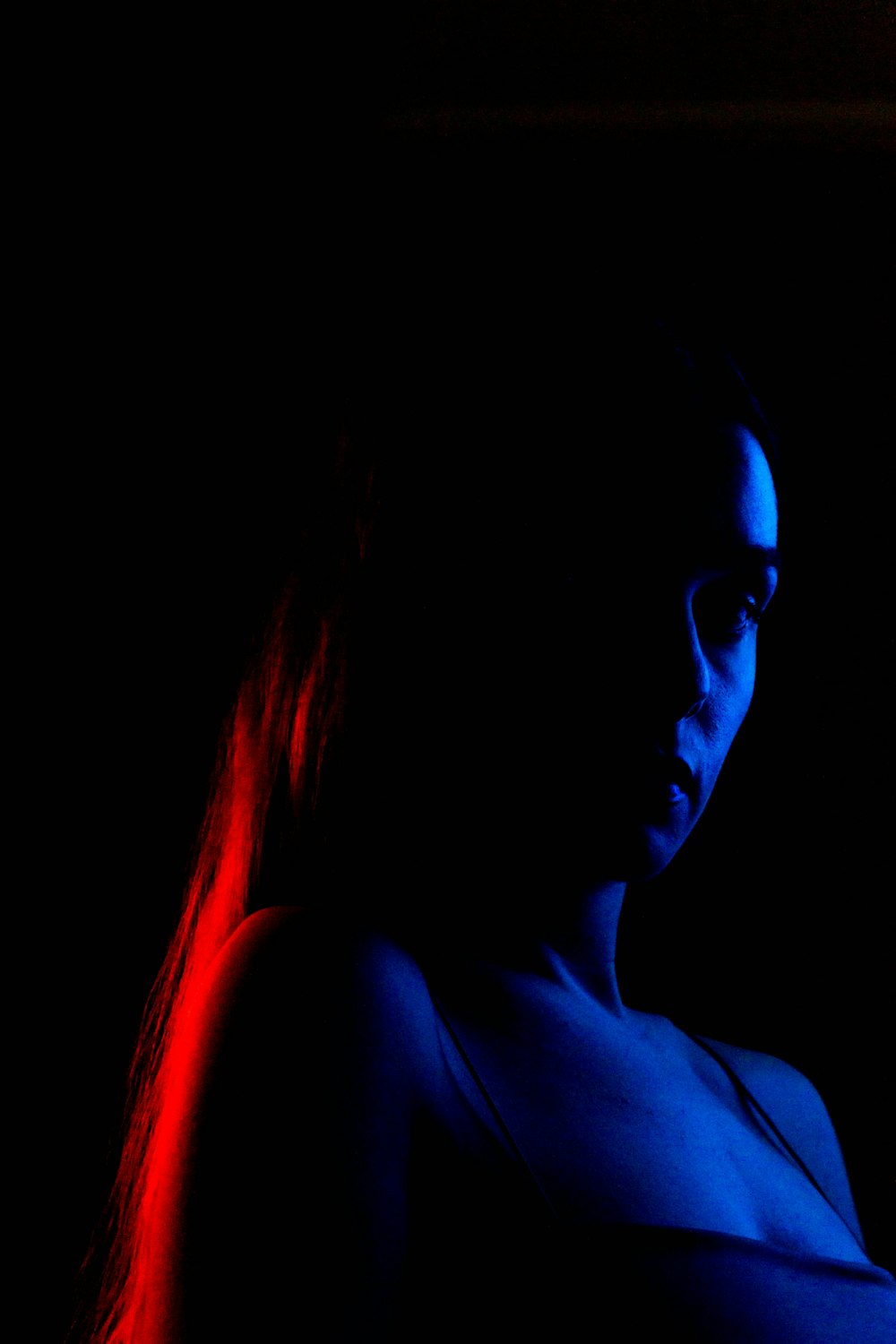 silhouette photo of woman