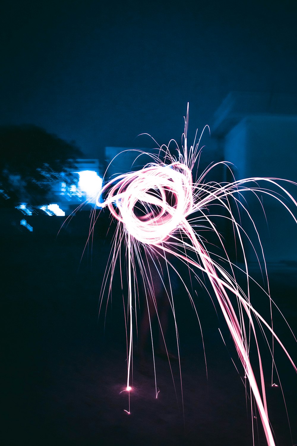 time-lapse photography of lighted steelwool