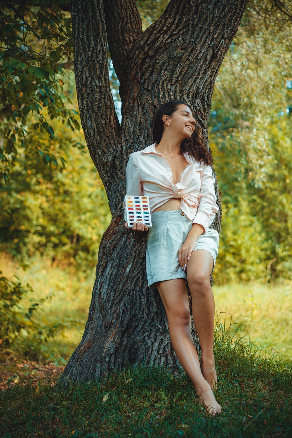 woman near tree