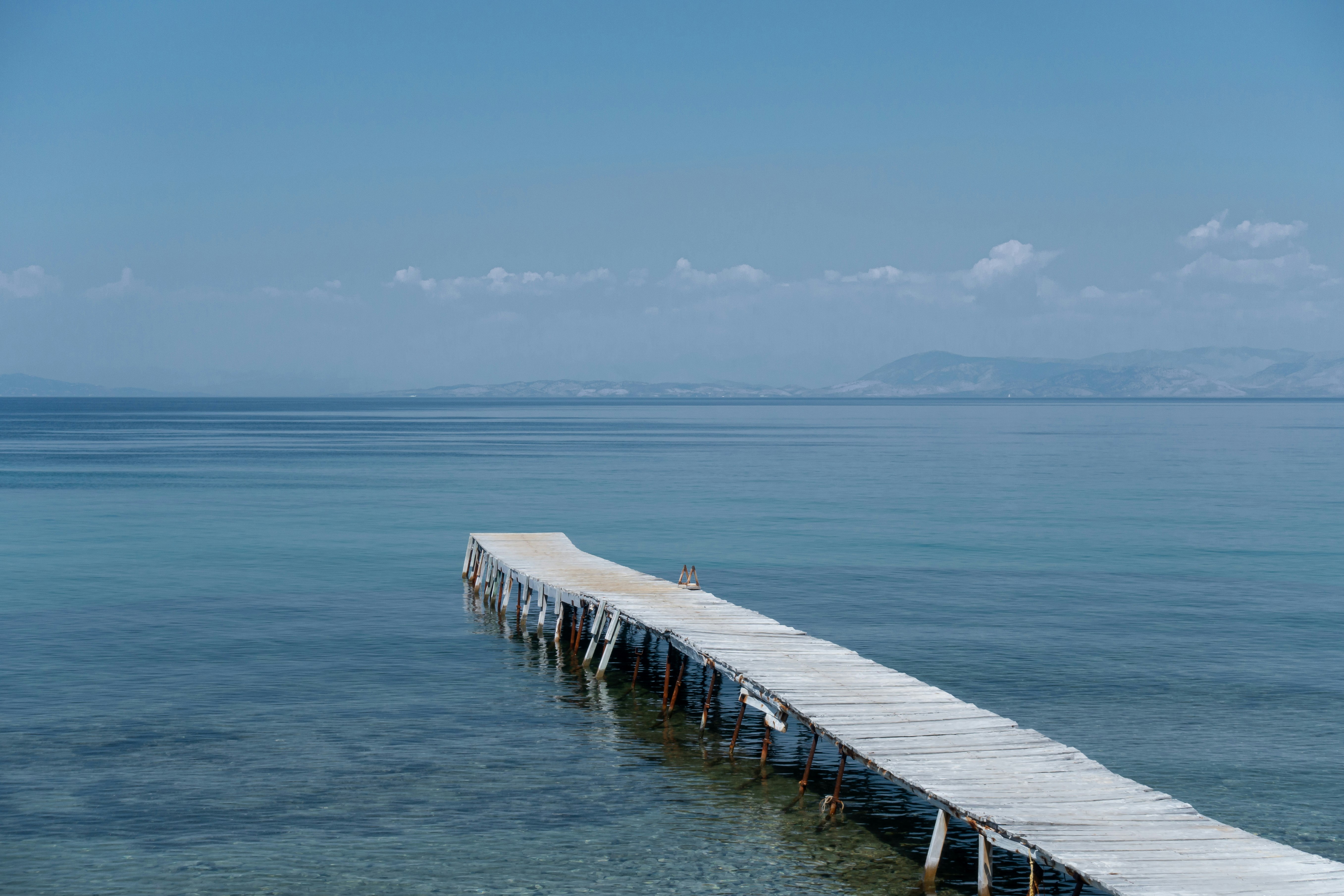 close-up photography of dock