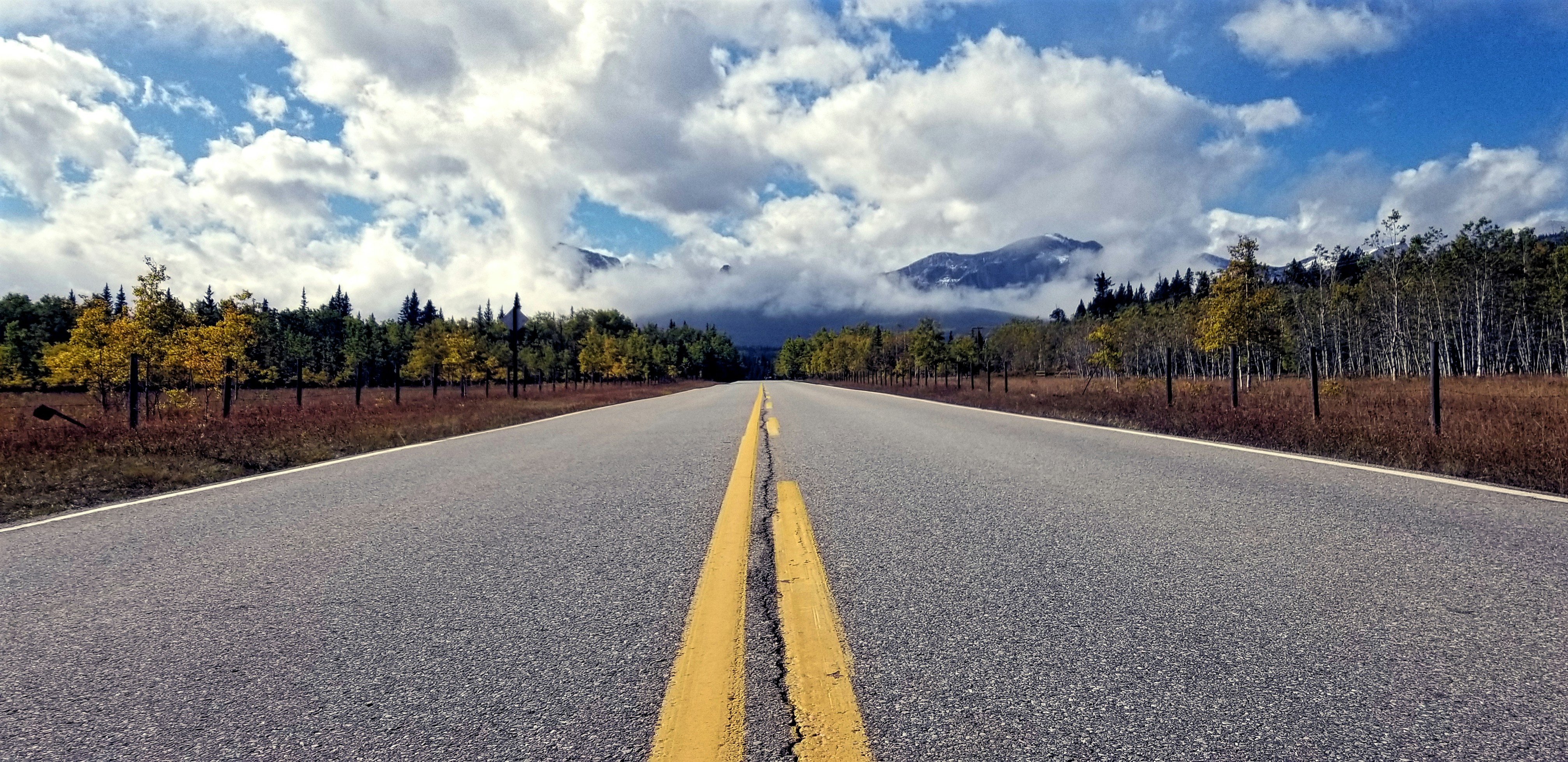 empty concrete road at aytime
