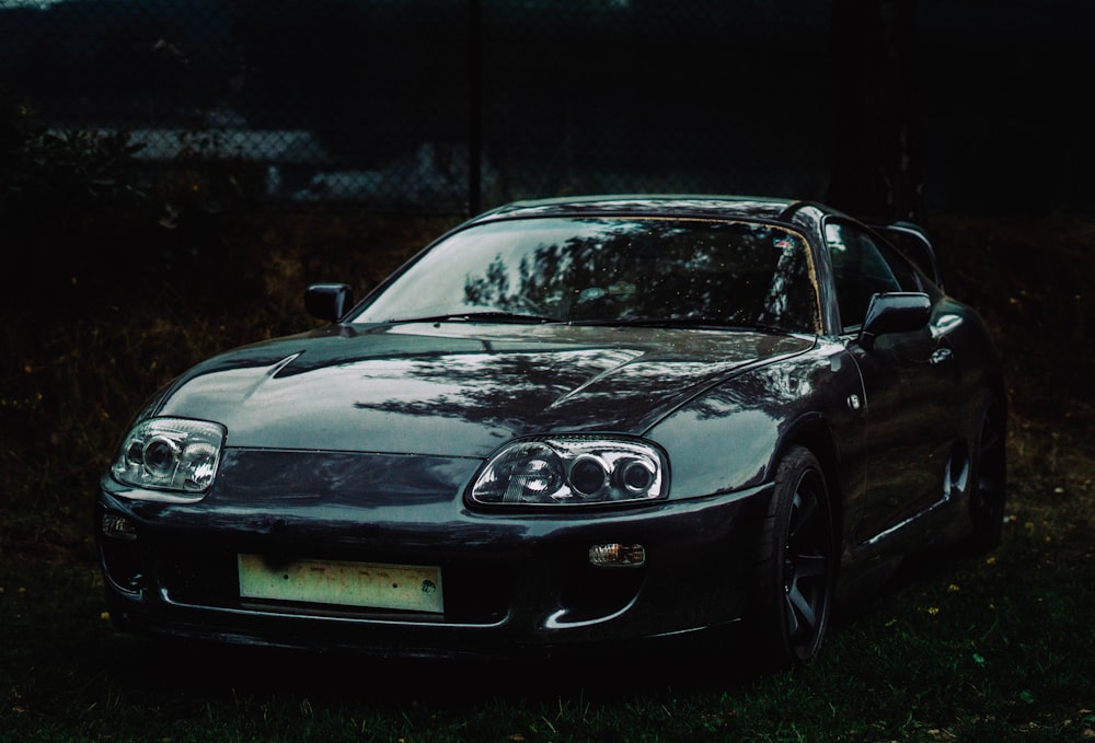 black sports coupe