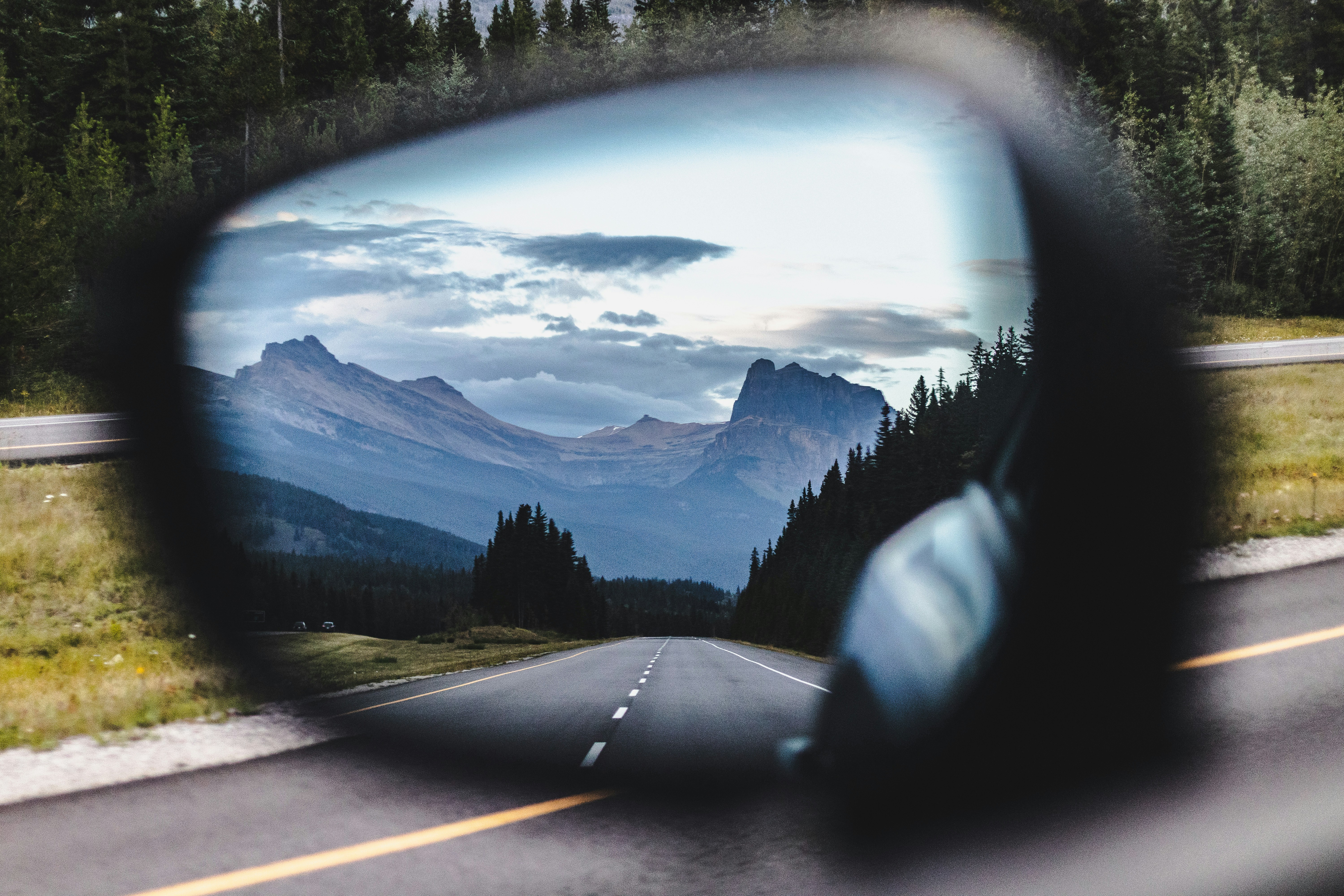 View from side mirror