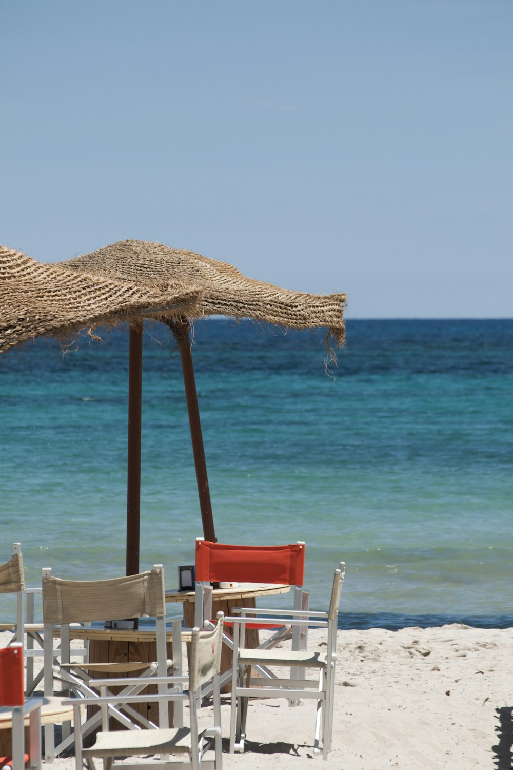 chairs in seashore