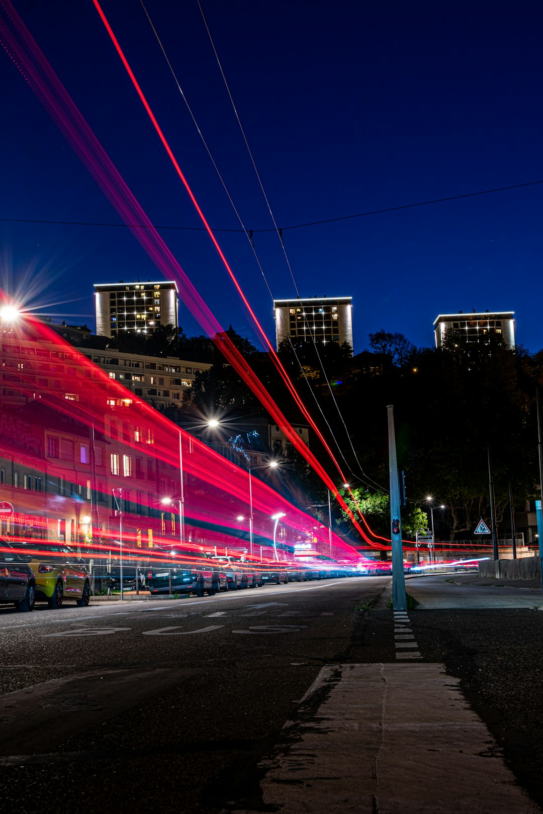 time laps photography of buildings at night