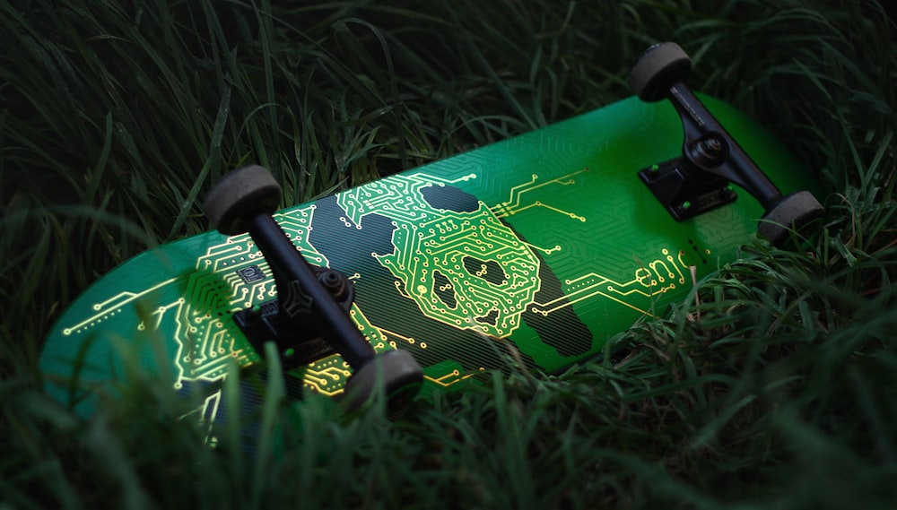 green skateboard