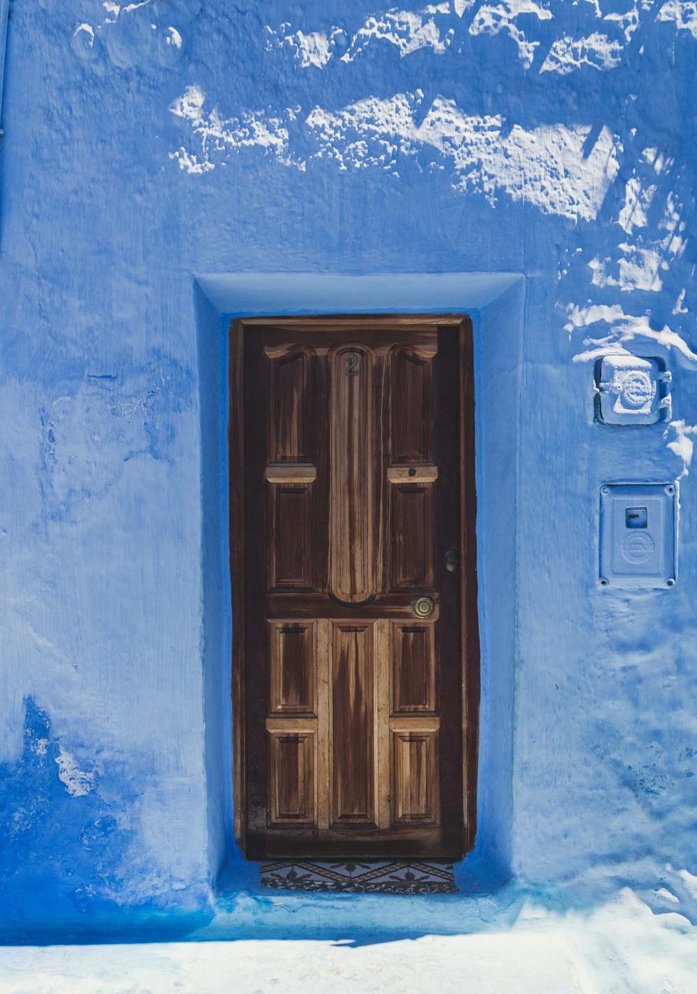 brown wooden door