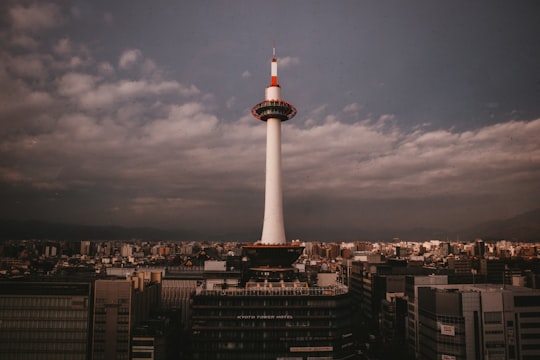 low angle photo of tower in Kyoto Tower Japan
