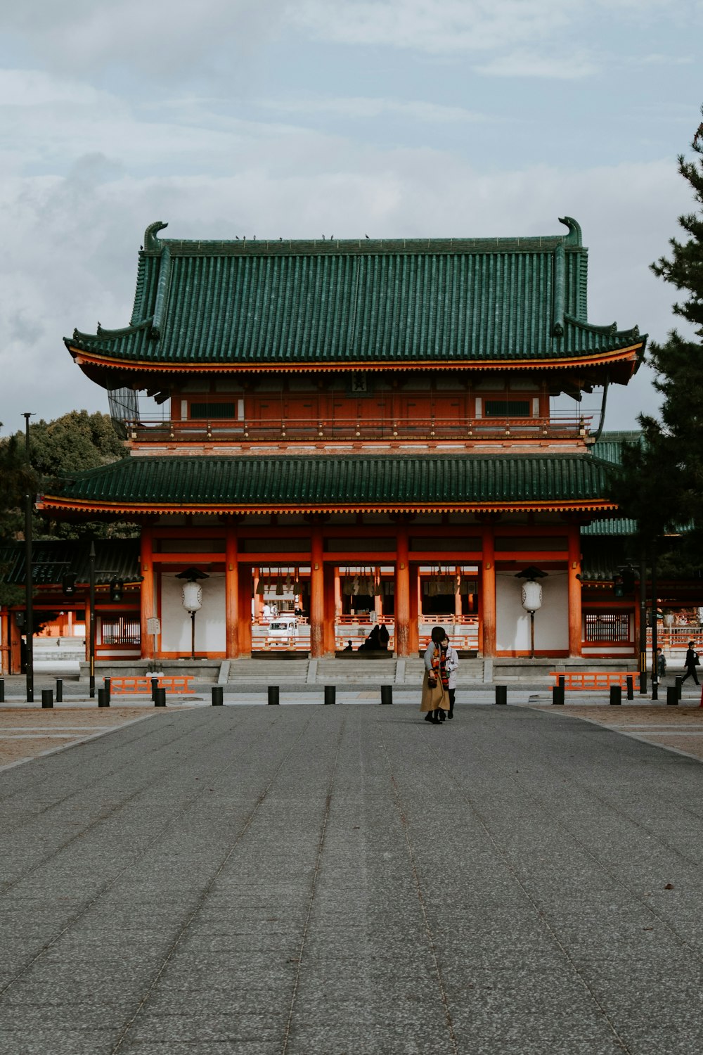 green and brown building