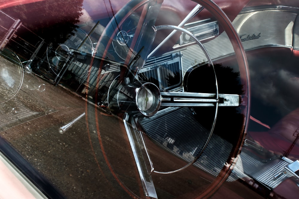 brown and grey vehicle steering wheel