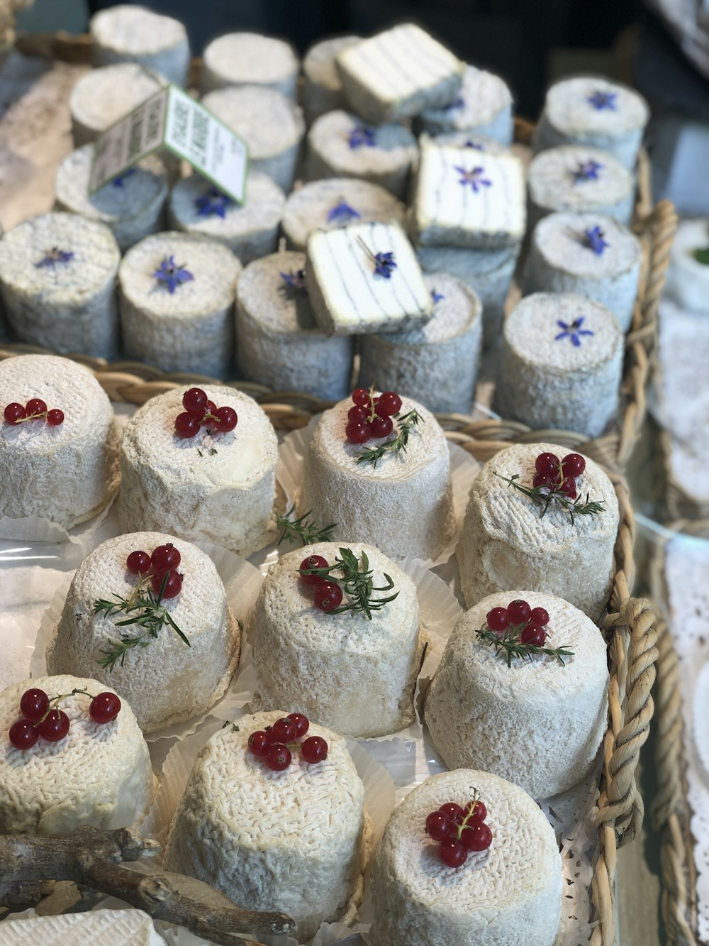 pastries in tray