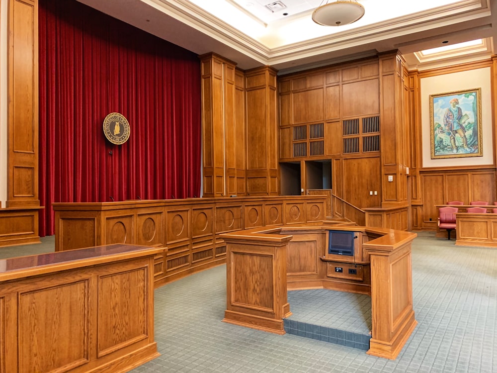 architectural photography of trial court interior view