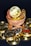 A wooden bowl filled with various golden and copper-colored cryptocurrency coins is surrounded by more coins on a dark surface. Each coin features distinct cryptocurrency symbols, including Bitcoin, Ethereum, and others.