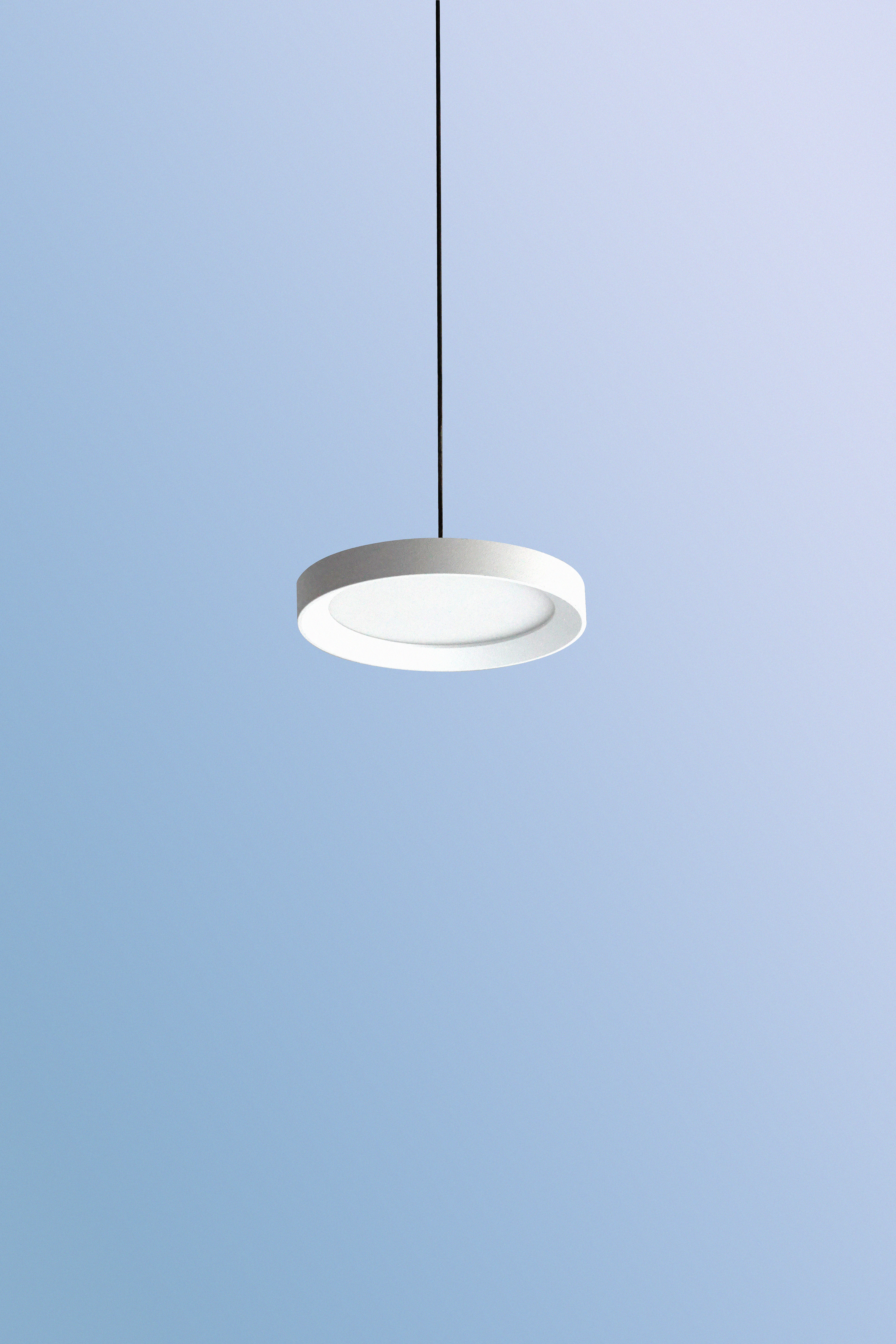 Round white and gold pendant lamp